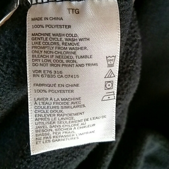 Nautica Black Fleece Full Zip Up Jacket - Picture 6 of 7